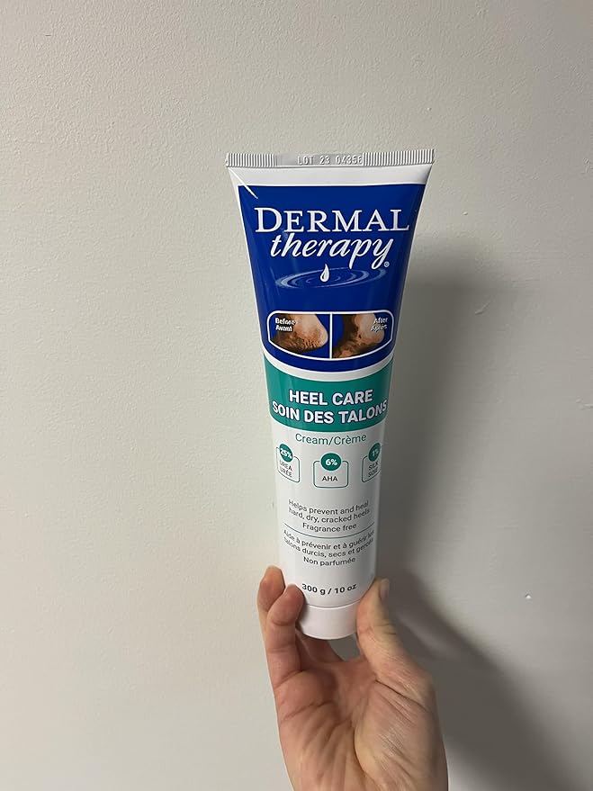 Dermal Therapy - Heel Care Cream, Foot Cream for Dry Cracked Heels, Intense Foot Moisturizer with Urea and AHA, Foot Lotion with Non-Greasy Formula, 300g