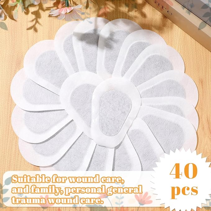 Panitay 40 Pcs Adhesive Eye Patches for Adults Eye Patch for Disposable Breathable Amblyopia Lazy Adhesive Bandages for Men(3.3 x 2.3 Inch,White)