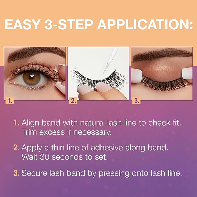 Ardell Faux Mink Wispy False Eyelashes Lookbook Lash Set – Natural Look Wispy Lashes Strip (Demi Wispies, 811, 812, 815, 817) with Lash Adhesive, 6 Pairs, 1 Pack