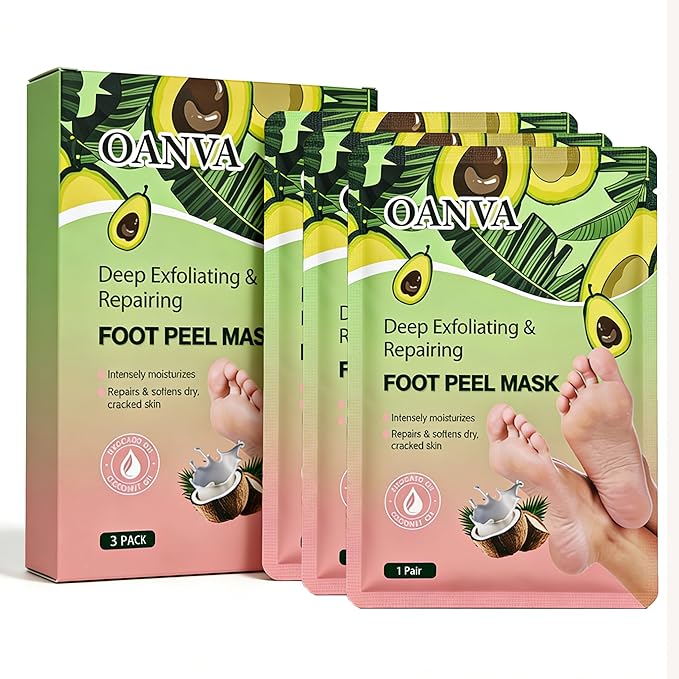 Foot Peel Mask for Exfoliating and Removing Dead Skin with Coconut Oil and Avocado Oil