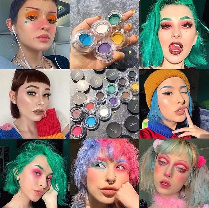 12 Colors Eyebrow Pomade Full-pigmented Long Lasting Waterproof Eyebrow Cream Gel Filling & Shaping Tinted Eyebrows Enhancers with Brush for Daily or Cosplay (08 Magedta)