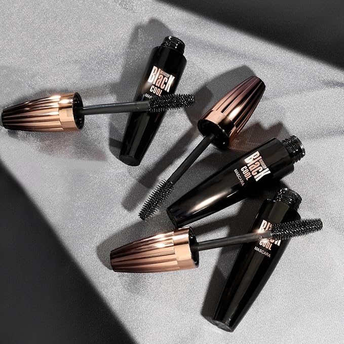 4D Silk Fiber Black Mascara, Volume & Length Lengthening Curling, Waterproof Smudge-Proof Tubing Mascara, Natural Lash Extension Look