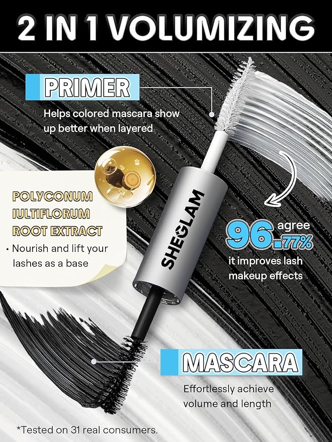 SHEGLAM All-In-One Primer & Tubing Volume Mascara-Tubing Black