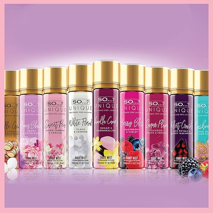 So...? Unique Peony Blush Body Mist - Floral, Fruity Vanilla Perfume with Bergamot and Pear Notes - Perfume for Women - Body Spray for Women - 5.1 oz