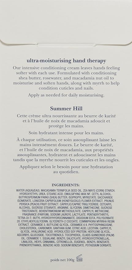 Crabtree & Evelyn Ultra-Moisturising Hand Cream Therapy, Summer Hill, 3.5 oz