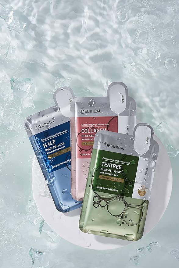 Mediheal Calming Teatree Nude Gel Mask 10 Count Soothing Korean Sheet Mask