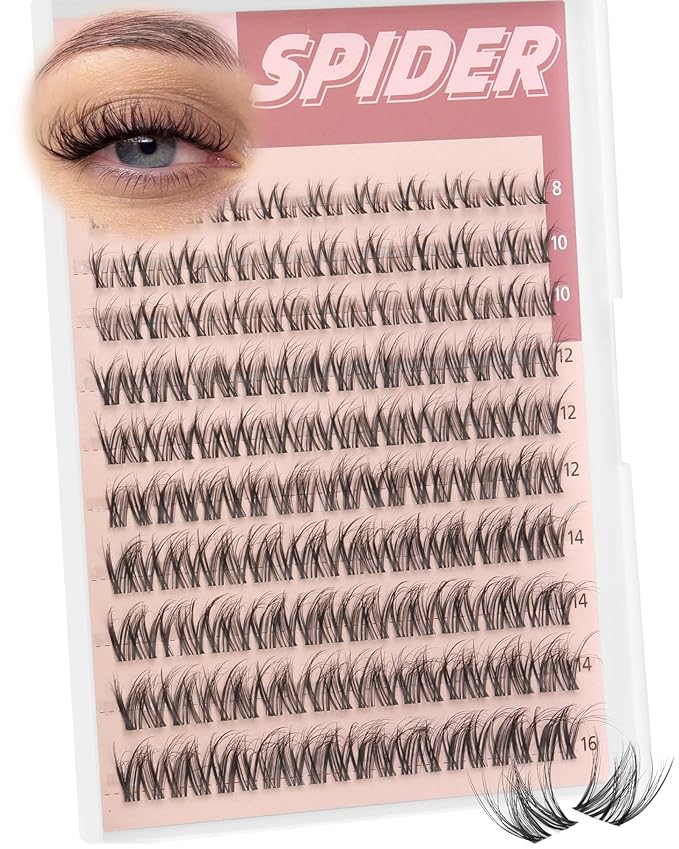 Spider Lash Clusters Wispy Fluffy Eyelash Clusters Natural Cluster Eyelash Extensions Breeze Individual Lashes Clusters Clear Band Cluster Lashes Pestañas Postizas Naturales by TNFVLONEINS