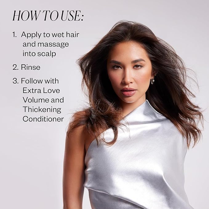 IGK EXTRA LOVE Volume & Thickening Shampoo | Volumizing Shampoo for Fine, Thin Hair | Hydrates + Supports Scalp Care | Vegan + Cruelty Free | 33.8 oz