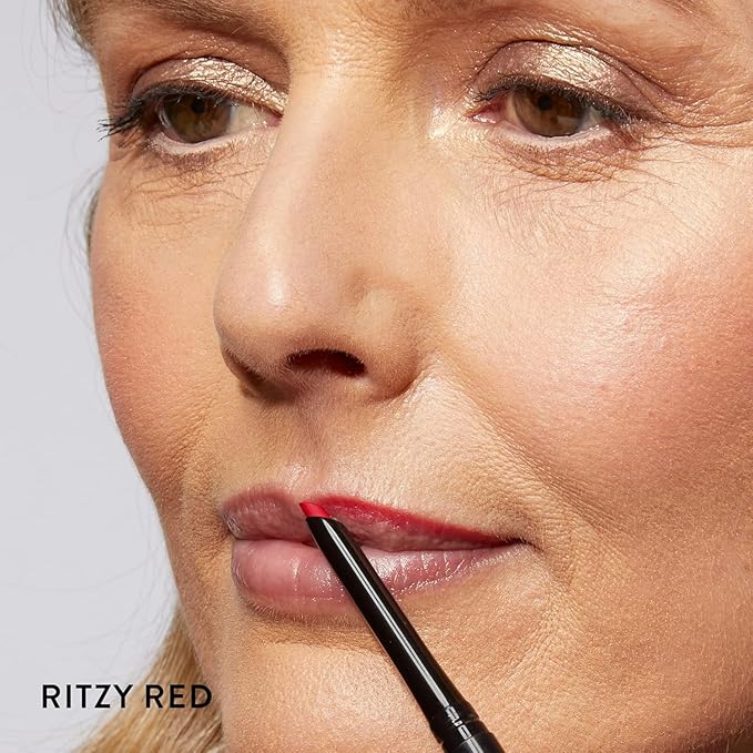 LAURA GELLER NEW YORK Modern Classic Lip Liner, Luxurious Creamy Long Lasting Lip Liner, Prevents Feathering and Fading, Ritzy Red