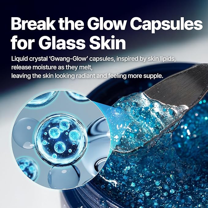 Aurora Glow Capsule Overnight Mask | Overnight Recovery for Glow, Radiance & Glass Skin | Hydrating & Brightening Mask with Vitamin C, Ceramide & 8 Hyaluronic Acids | Korean Skincare (2.1 fl oz)