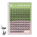 KEYYOU Naiad Lash Clusters Fairy Eyelash Extension C Curl 144Pcs Eyelash Extension Wispy Natural Invisible Band Lash with Waterproof DIY Lash Extension at Home(Naiad-C-8-16MIX)