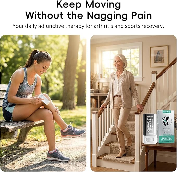 NDC Listed Knee Pain Relief Arnica Gel Stick cGMP Grade OTC Balm with Camphor and Hypericum Perforatum Oil for Joint Stiffness Neuropathy and Bruises 0.71oz
