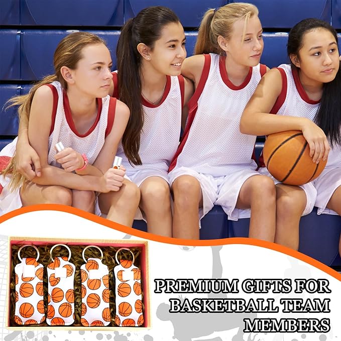 18 Sets Basketball Party Favors Lip Balm and Holder Keychain Bulk Basketball Senior Night 2026 Party Supplies Goodie Bags Stuffers Sport Team Gifts Accessories for Sports Lovers Players Coach