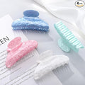 4.2 Inch Large Acrylic Claw Clips, Cute Pink Blue Green White Hair Claw Strong Hold Hair Clips Barrettes for Thick Thin Hair, 4 Pack Stylish French Hair Accessories for Women Girls