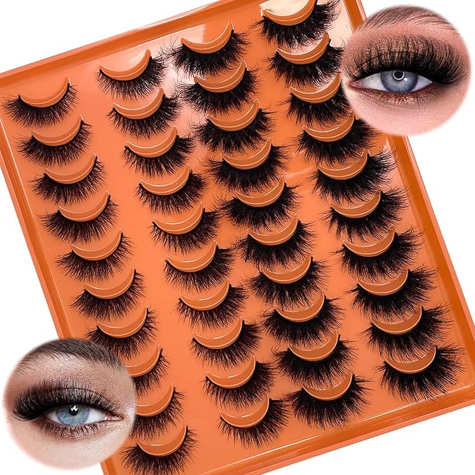 Cat Eye Lashes Strips 3d Faux Mink Eyelashes Fluffy False Lash Fox Eye Dramatic Volume Cateye Lashes 18mm Soft Eyelashes Strips Pack Natural Look 2 Styles YH311