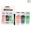 Freeman Exotic Blends Facial Mask 4 Piece Set, Peel-Off & Jelly Masks, Cleansing, Pore-Clearing & Hydrating Facial Masks, For All Skin Types, Includes Silicone Mask Brush, Vegan & Cruelty-Free