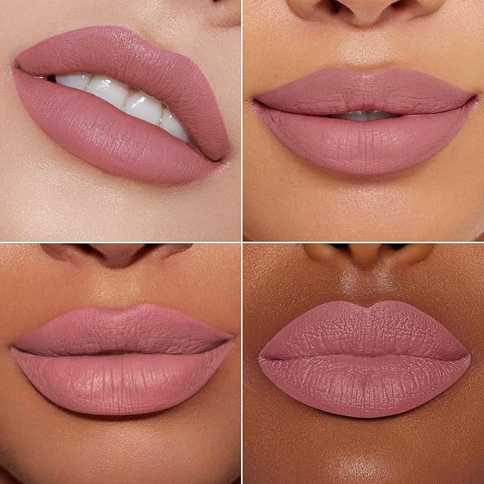 MAKI YIKA 3Pc Matte Lipstick Makeup, Red Pink Nude Lipstick For Women Long Lasting Smudge Proof Non Transfer Lip Makeup Cruelty Free |Red/Pink/Nude