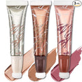 FOCALLURE 3 PCS Liquid Contour Stick,Moisturizing Highlighter,Blush and Bronzer,Silky Cream Contouring Pen with Soft Cushion Applicator,Long Lasting Face Illuminator Makeup,Hard Love