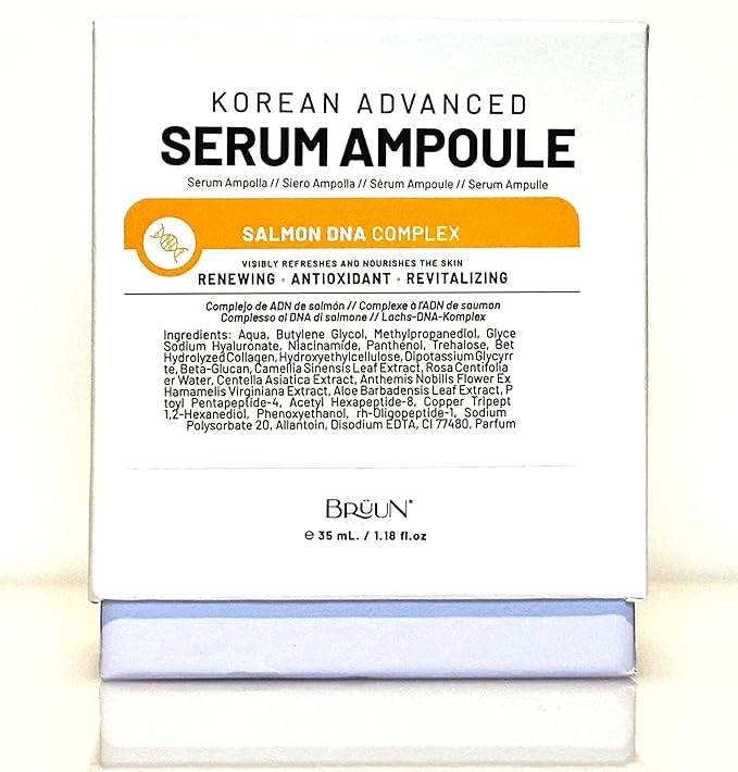 BRÜUN SD - Control Salmon DNA Ampoule - Micro Needling Korean Serum Booster for Face and Body to Use with and without Derma Pen Microneedling Skin Care Serum 1.18 fl.oz