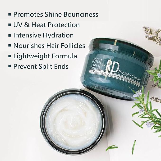 SH-RD Protein Cream for Dry Damaged Hair | Leave-In Protein Hair Treatment to Restore, Revitalize, and Repair Split Ends | Conditioning Haircare Product for All Hair Types - 1.69oz/50ml