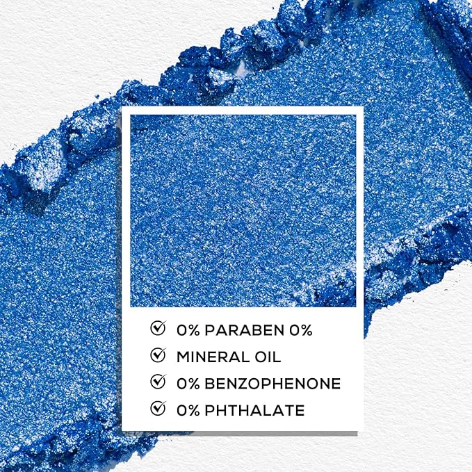 MAKI YIKA Dark Blue Crème Eyeshadow Single, Shimmer Sea Blue Cream Eye Shadow palette for Women Color Stay Long Lasting Waterproof Eye Makeup Monochrome Eyeshadows,#20
