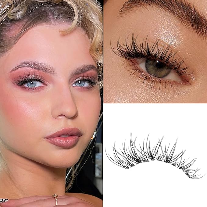 LA MAESII 120Pcs Clear Band Lash Clusters 10-14mm Natural Look Cluster Eyelashes Resuable Invisible Band Individual Cluster Lashes(22)