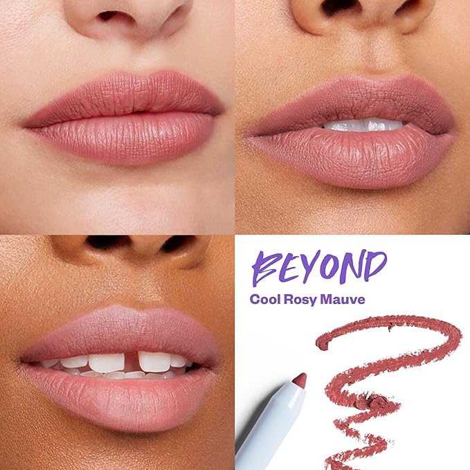 Kosas Hotliner Retractable Lip Liner Pencil with Built-In Brush & Sharpener - Easy Contouring, Hydrating, Long-Lasting - Pigmented Creamy Texture for Plumping Lips - Hyaluronic Acid & Konjac- Beyond