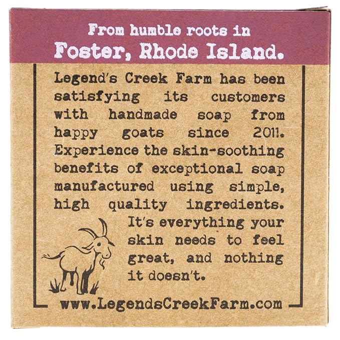 Legend's Creek Farm Goat Milk Soap - Cleansing Moisturizing Bar for Hands and Body - 5 Oz Creamy Lather, Nourishing, Gentle Natural Soap for Sensitive Skin (Sandalwood Patchouli, Pack of 1)