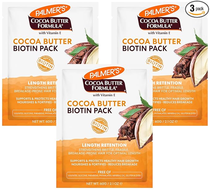 Palmer's Cocoa Butter & Biotin Length Retention Biotin Pack, 2.1 Ounce (Pack of 3)