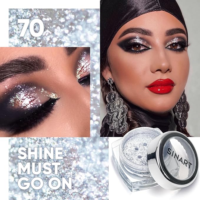 Glitter Eyeshadow, Eye Makeup, Eyeshadow Powder Glitter, STAR POWDER Shine and shimmer, NO Animal Testing & Cruelty Free 1g/ 0.03OZ (70)