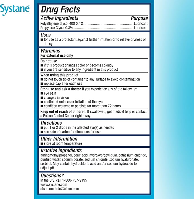 Systane Hydration Multi-Dose Preservative-Free Eye Drops Dry Eye Relief, 0.34 fl oz, Twin Pack (Pack of 2)