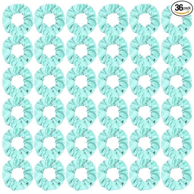 Silk Satin Scrunchies for Women Girls 36 PCS Hair Scrunchies Silk Satin Hair Ties for Thick Hair Bulk Hair Ties Hair Accessories