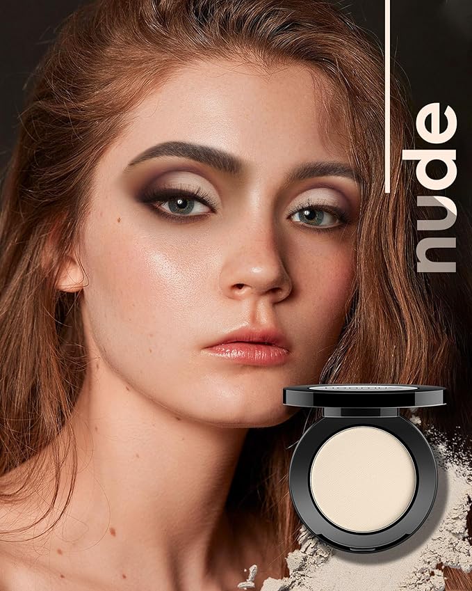 Nude Eyeshadow Single Handmade Matte Beige Eye Sahdow Makeup Palette for Halloween High Pigmented & Long Lasting Intense Color Brown Eyes,1Nude