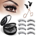 No Glue Magnetic Eyelashes with Applicator, 3D Reusable Magnetic Lashes Natural Look for Office & Daily, Mess-Free Dual Magnetic Eyelash Kit, Lightweight & Windproof