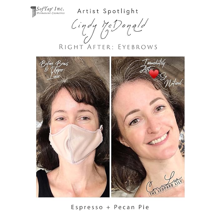 Microblading Ink for Eyebrows by SofTap® | Espresso – Medium Dark Brown PMU Shading Pigment for Nano Brows, Machine & Hand Method | Carbon-Free Inorganic Permanent Makeup Ink