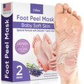 CÉLOR Foot Peeling Mask for Dry Cracked Feet | Foot Mask to Exfoliate Rough, Cracked, Dry Feet, Calluses for Soft Baby Feet Results | Made with Aloe Vera Extract for Women & Men (2 Pairs) | Lavender