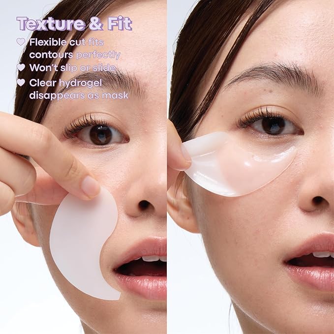TONYMOLY Mask Melt Multi-Zone Targeted Hydrogel Patches – Eyes Or Smile Lines – Collagen + Peptides – Firming Overnight Care – 1 Pair
