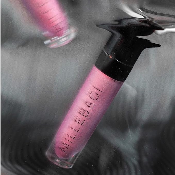 Nouba Millebaci Long Lasting Liquid Lipstick Pink, Lustrous Moisturizing Creamy Formula with Vitamin E Intense Color Pigment High Impact Makeup Lip Cream Color Stick Balm For Women (Color 1)