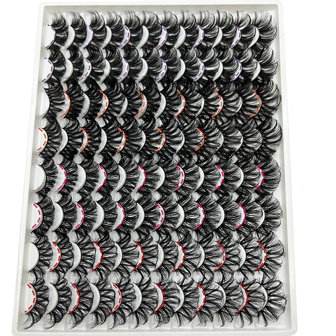 25MM Mink Lashes 48 Pairs Pack 25 mm False Eyelashes Long Dramatic 5D Full Volume Fake Eyelashes 4 Styles Wispy Curly Mink Eyelashes Wholesale, by TIMELABS