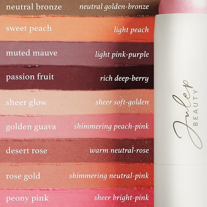 Julep Skip The Brush Cream to Powder Blush Stick - Sweet Peach - Blendable and Buildable Color - 2-in-1 Blush and Lip Makeup Stick