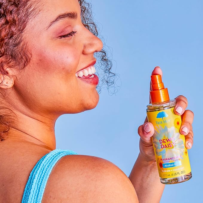 Tree Hut Dewy Daisy Hair & Body Mist, Spritz On for a Refreshed Feel or Layer with Your Favorite Scents, Versatile Body Spray, 6 Fl Oz. (Pack of 2)