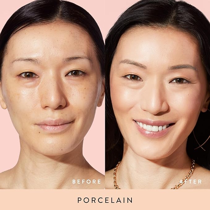LAURA GELLER NEW YORK Baked Balance-N-Glow Illuminating Foundation - Porcelain - Buildable Sheer to Light Coverage - Satin Finish