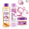 ANYELUZ Onion Shampoo, Conditioner and Hair Mask set, with Onion Extract and Vitamin E, Cleanses and Reduces Oiliness, for all Hair Types