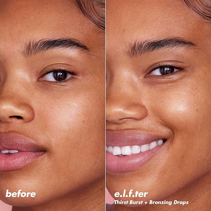 e.l.f. SKIN The Hottest Drops Duo, Holy Hydration! Thirst Burst & Bronzing Skincare Set, For A Dewy, Sun-Kissed Look, Vegan & Cruelty-Free