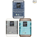 One With Nature Dead Sea Soap 7oz Variety 3Pk-Dead Sea Mud, Activated Charcoal, and Dead Sea Salt-Detoxifying and Exfoliating Soap Bars with Dead Sea Salt for Face & Body, for Men & Women