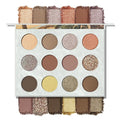KYDA 12 Colors Tropical Coconuts Eyeshadow Palette, Summer Beach Neutral Brown Grey Pink Eyeshadow, Shimmer Pearl Glow Eye Shadow, Smooth Blendable Powder Eyes Shadow, Summer Eyes Makeup