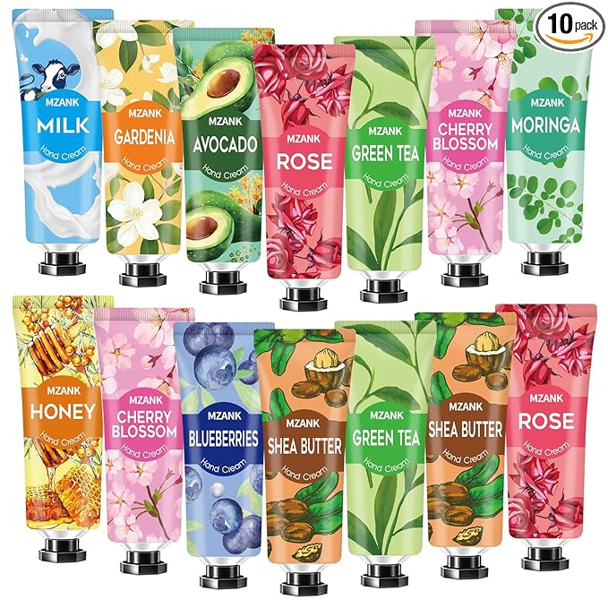 MZANK 14 Pack Hand Cream for Dry Cracked Hands,Mothers Day Gifts,Teacher Appreciation Gifts,Nurses Week Gifts,Bridesmaid Gifts,Birthday Gifts for Women,Hand Lotion Travel Size