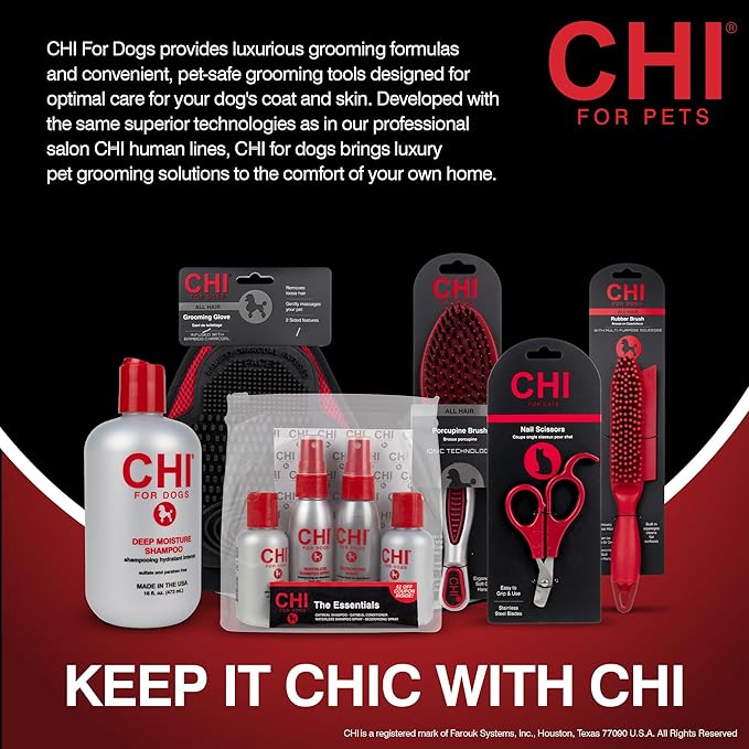 CHI for Dogs Shed Control Shampoo for Dogs, 16 Ounces | Best Anti-Shed Dog Shampoo | Sulfate and Paraben Free, pH Balanced for Dogs, Made in USA