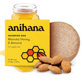 ANIHANA Shampoo Bar for Regular Normal Hair Clean Purifying Natural Healthy Look and Shine Paraben Free Manuka Honey and Almond 2.29 oz