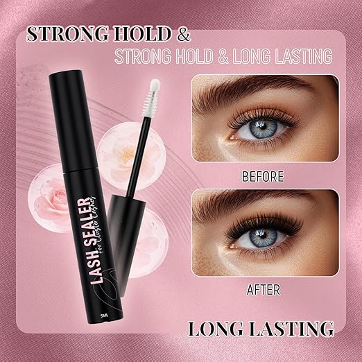 Lash Seal for Lash Clusters 5ml Portable DIY Lash Sealant for Extended Lash Adhesion Waterproof Overnight Lash Sealer with Long-Lasting Hold, Clear